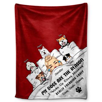 Every Single Morning - Gift For Dog Mom, Dog Dad, Cat Mom, Cat Dad - Personalized Custom Fleece Blanket - Thegiftio UK