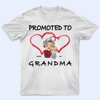 Promoted To Grandparents Custom T-Shirt - Gift for Grandma - Thegiftio UK