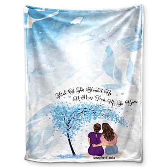 Mother As A Hug From Me - Gift For Daughter - Personalized Fleece Blanket - Thegiftio UK