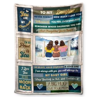 Lake Mother Never Forget How Much I Love You - Gift For Daughters - Personalized Fleece Blanket - Thegiftio UK