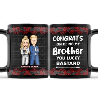 Black Rose Sibling Congrats Personalized Mug - Sibling Gift - Thegiftio UK