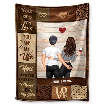 Couple Back Side You Are My Love You Are My Life - Gift For Couples - Personalized Fleece Blanket - Thegiftio UK