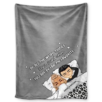 Chibi Couple You Are My Favorite - Gift For Couples - Personalized Fleece Blanket - Thegiftio UK