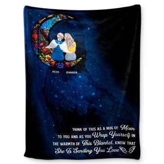 A Hug Of Mom - Memorial Gift For Daughter - Personalized Fleece Blanket - Thegiftio UK