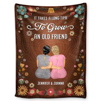To Grow An Old Friend - Gift For Bestie - Personalized Fleece Blanket - Thegiftio UK