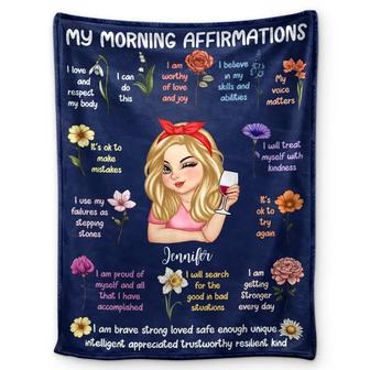 Affirmation Blanket - Personalized Fleece Blanket, Sherpa Blanket - Thegiftio UK