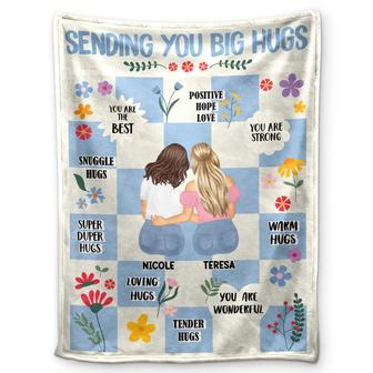 Sending You Big Hugs - Personalized Fleece Blanket, Sherpa Blanket - Thegiftio UK