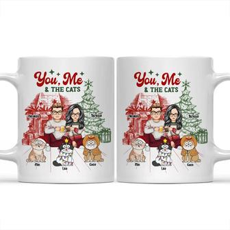 You, Me And The Cats Custom Mug - Gift for Cat Lovers - Thegiftio UK
