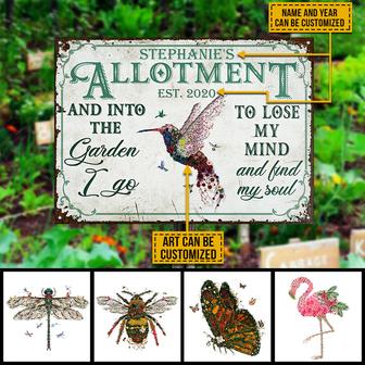 Garden Allotment Floral Art Find My Soul Custom Metal Sign - Thegiftio UK