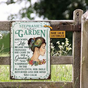 Garden And When Life Custom Metal Sign - Gift for Gardeners - Thegiftio UK