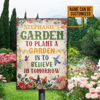 Garden Believe In Tomorrow Custom Metal Sign - Garden Gift - Thegiftio UK