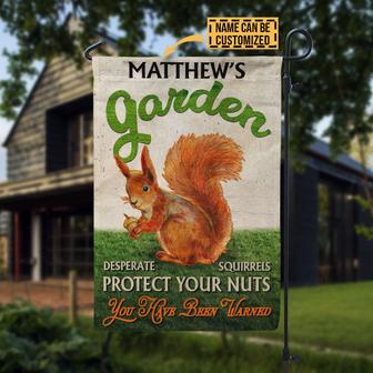 Garden Desperate Squirrels Custom Flag - Gift for Gardeners - Thegiftio UK