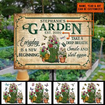 Everyday Is A New Beginning Custom Metal Sign - Garden Gift - Thegiftio UK