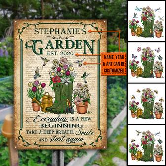 Take A Deep Breath Custom Metal Sign - Garden Lovers Gift - Thegiftio UK