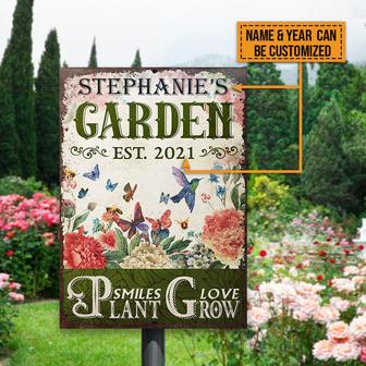 Garden Flowers Pollinators Plant Smiles Grow Love Custom - Thegiftio UK