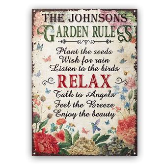 Garden Rules Plant The Seeds Custom Metal Sign - Garden Gift - Thegiftio UK