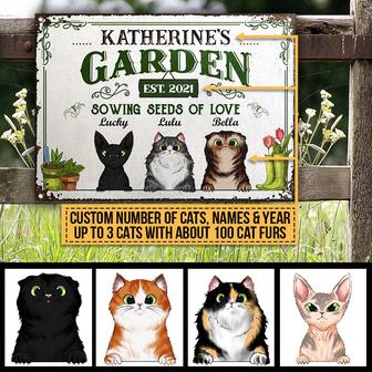 Garden Sowing Seeds Of Love Custom Metal Sign - Thegiftio UK