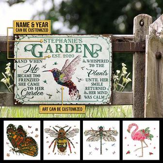 Garden Floral Art And When Life Custom Metal Sign - Gift - Thegiftio UK