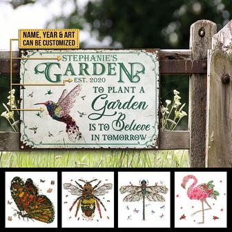 Garden Floral Art Believe In Tomorrow Custom Metal Sign - Thegiftio UK