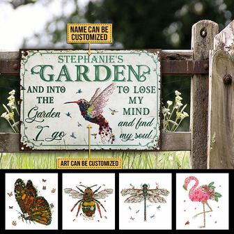 Garden Floral Art Find My Soul Name Custom Metal Sign - Gift - Thegiftio UK