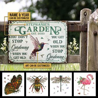 Garden Floral Art You Get Old When Custom Metal Sign - Gift - Thegiftio UK