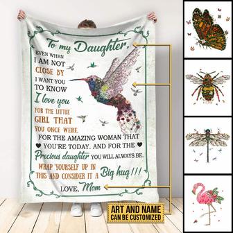 Garden Gift For Daughter Granddaughter Niece Floral Art Even When Custom Blanket - Thegiftio UK