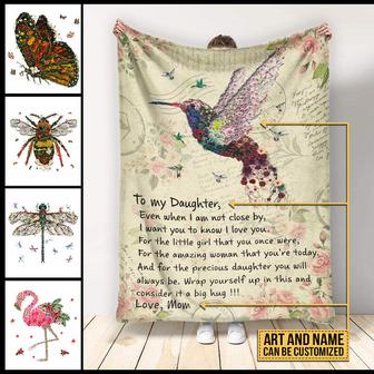 Garden Gift For Daughter Granddaughter Niece Vintage Postcard Even When Custom Blanket - Thegiftio UK