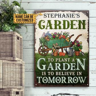 Gardening Believe In Tomorrow Custom Metal Sign - Gift - Thegiftio UK