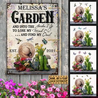 Gardening Floral Garden I Go Custom Metal Sign - Garden Gift - Thegiftio UK