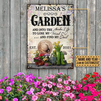 Into The Garden I Go Custom Metal Sign - Gift for Gardeners - Thegiftio UK