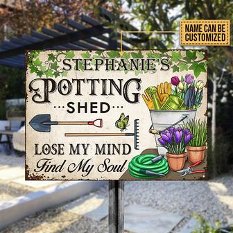Gardening Potting Shed Custom Metal Sign - Garden Gift - Thegiftio UK