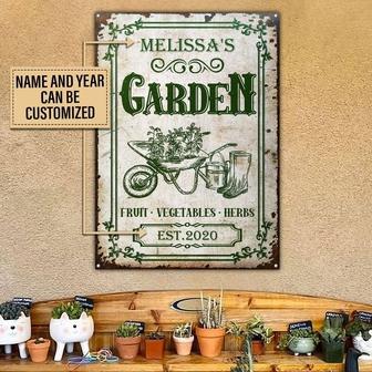Personalized Gardening Fruits Vegetables Herbs Metal Sign - Thegiftio UK