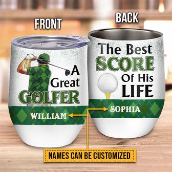 Golf Couple Best Score Custom Tumbler - Gift for Couples - Thegiftio UK