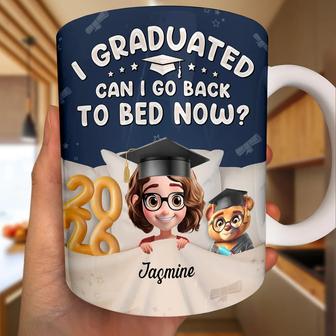 Graduated Can I Go Back To Bed Now Custom Mug - Gift - Thegiftio UK