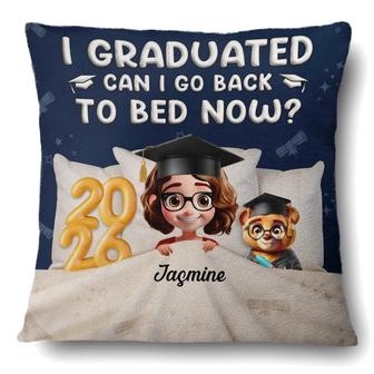 Graduated Can I Go Back To Bed Now Custom Pillow - Thegiftio UK
