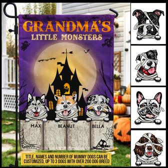 Grandma's Little Monsters Custom Flag - Halloween Gift - Thegiftio UK