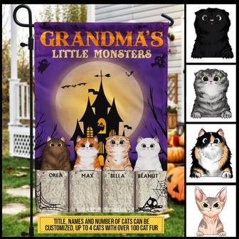 Grandma's Little Monsters Custom Flag - Halloween Gift - Thegiftio UK