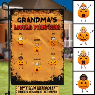 Grandma's Little Pumpkins Custom Flag - Halloween Gift - Thegiftio UK