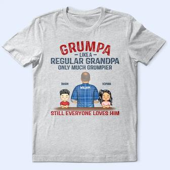 Grumpa Much Grumpier Personalized T Shirt - Gift for Grandpa - Thegiftio UK
