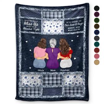 Mother Daughters Hug This Blanket - Personalized Fleece Blanket, Sherpa Blanket - Thegiftio UK