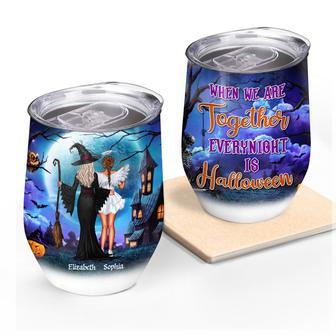 Halloween Best Friends Custom Wine Tumbler - Halloween Gift - Thegiftio UK