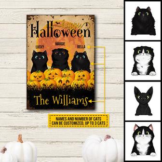 Happy Halloween Cat Pumpkin Custom Sign - Halloween Gift - Thegiftio UK