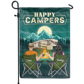 Happy Campers Personalized Flag - Gift for Camping Besties - Thegiftio UK