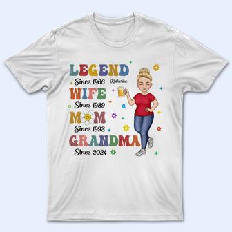 Legend Wife Mom Grandma Personalized T-Shirt - Birthday Gift - Thegiftio UK