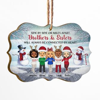 Side By Side Or Miles Apart Personalized Ornament - Gift - Thegiftio UK