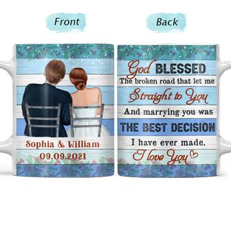 God Blessed The Broken Road Custom Mug - Christmas Gift - Thegiftio UK