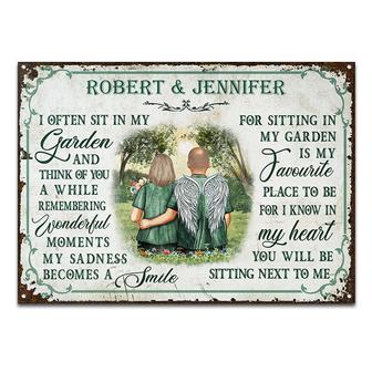I Often Sit In My Garden Personalized Metal Sign - Gift - Thegiftio UK