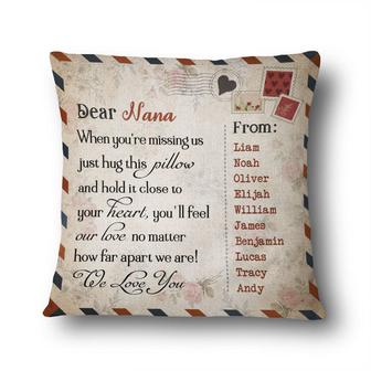 When You Are Missing Us Grandma Custom Pillow - Grandma Gift - Thegiftio UK