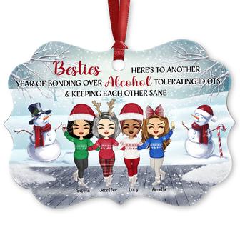 Best Friends Here's To Another Year Custom Ornament - Gift - Thegiftio UK