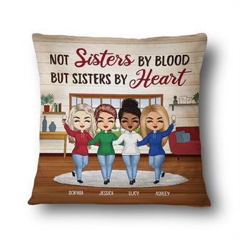 Best Friends Not Sisters By Blood Custom Pillow - BFF Gift - Thegiftio UK